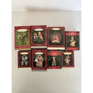 Hallmark Keepsake Teacher, Mom & Dad, Moose Ornaments - A Variety Lot of 8